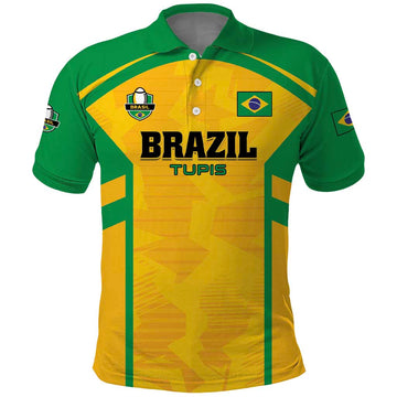 Custom Rugby Brazil Polo Shirt Tupis Go Champions LT01