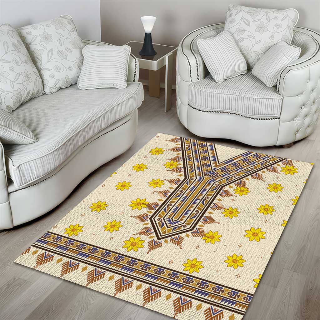 Enkutatash Dashiki Adey Abeba Pattern Area Rug LT01