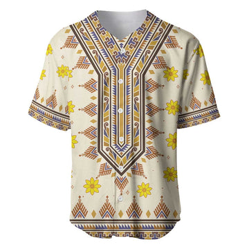 Enkutatash Dashiki Adey Abeba Pattern Baseball Jersey LT01