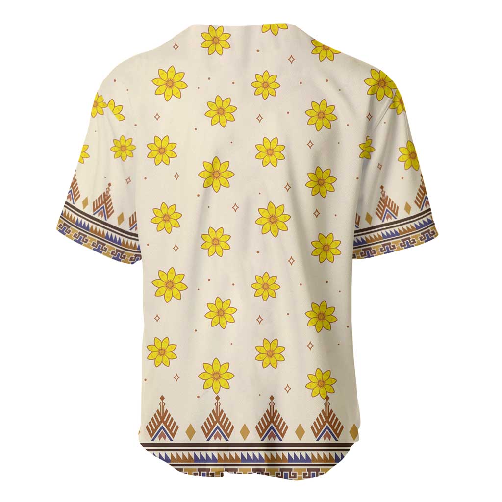 Enkutatash Dashiki Adey Abeba Pattern Baseball Jersey LT01