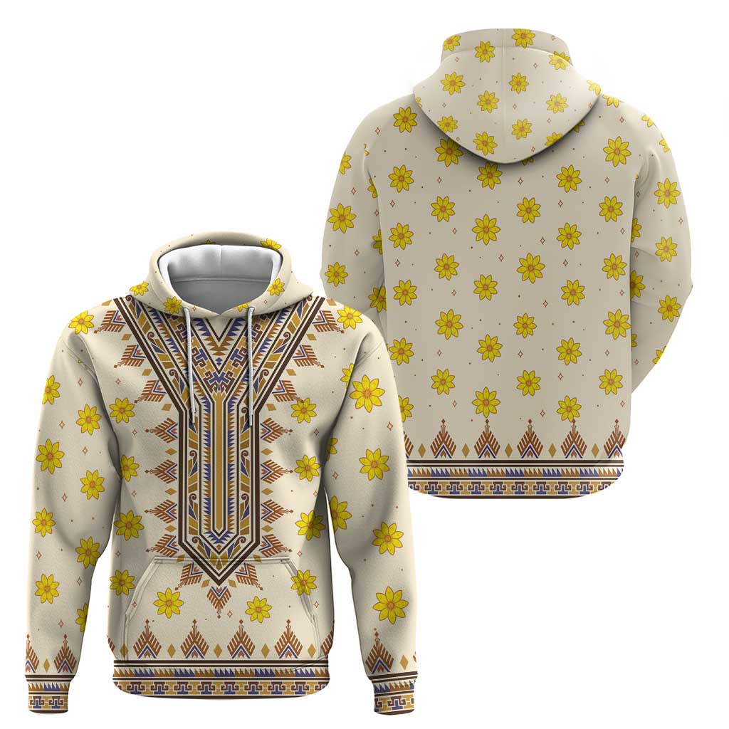 Enkutatash Dashiki Adey Abeba Pattern Hoodie LT01