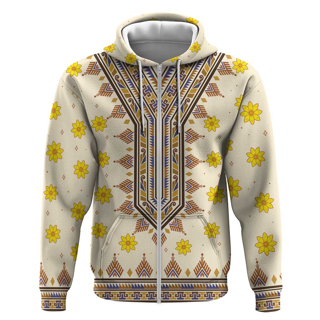 Enkutatash Dashiki Adey Abeba Pattern Hoodie LT01