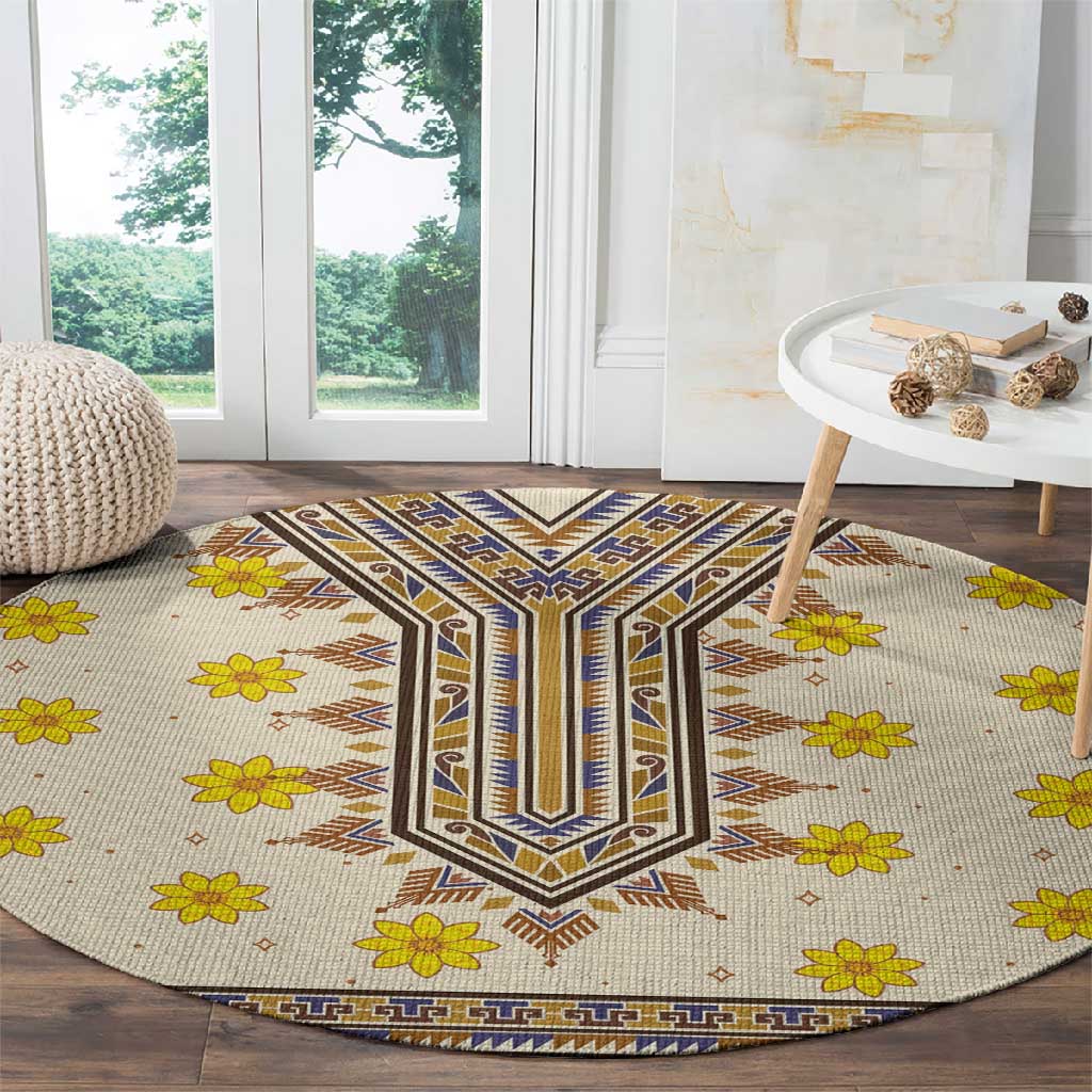 Enkutatash Dashiki Adey Abeba Pattern Round Carpet LT01
