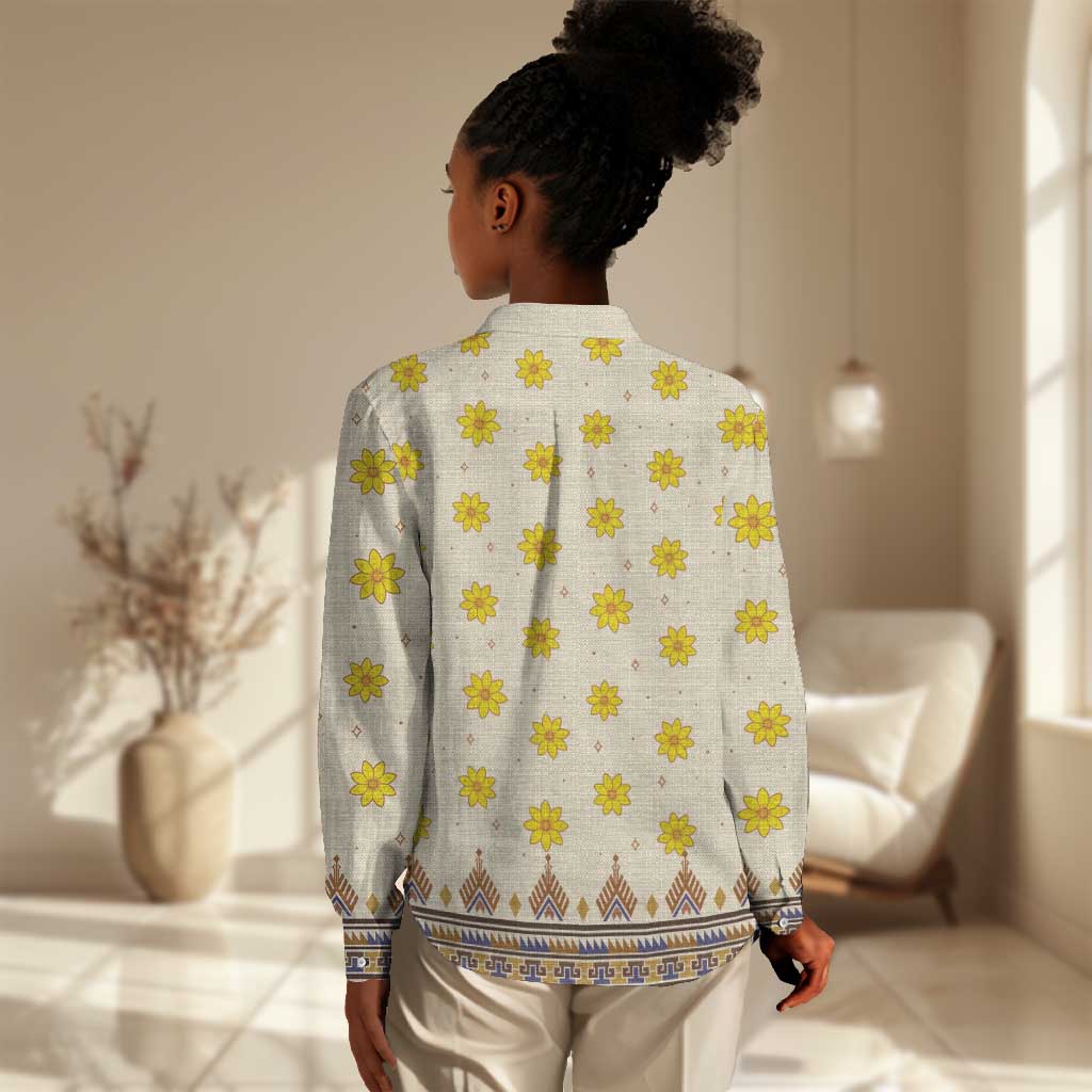 Enkutatash Dashiki Adey Abeba Pattern Women Casual Shirt LT01