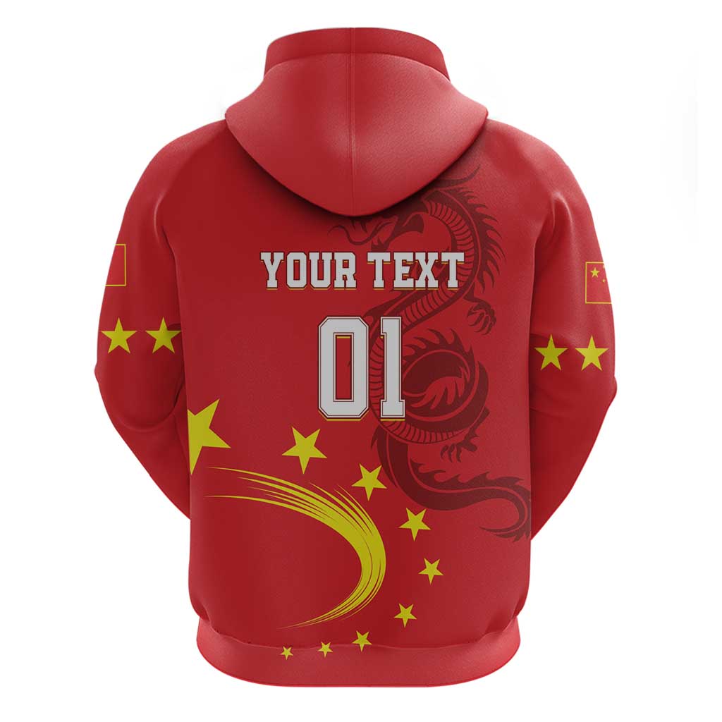 Custom China 2024 Hoodie Chinese Dragon Yellow Star LT01