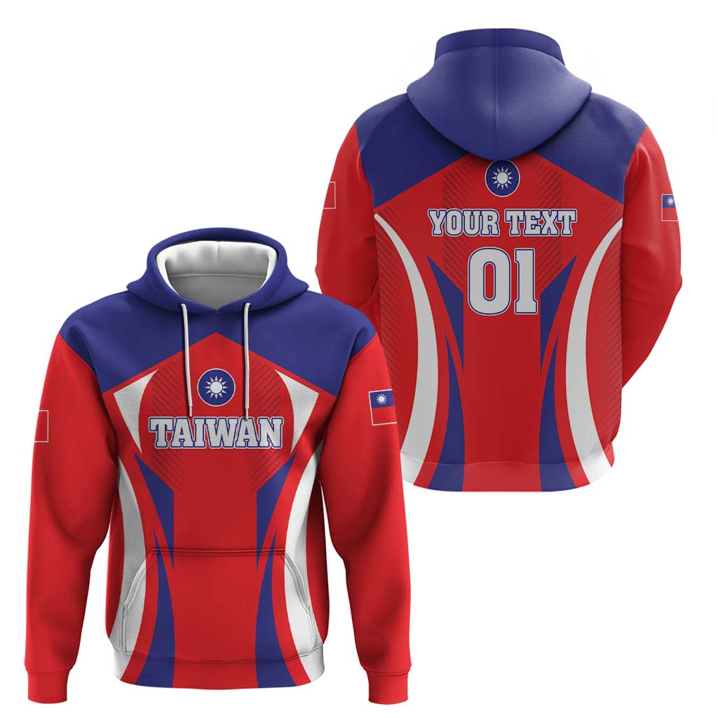 Custom Taiwan Hoodie Taiwanese Sporty Flag Style LT01