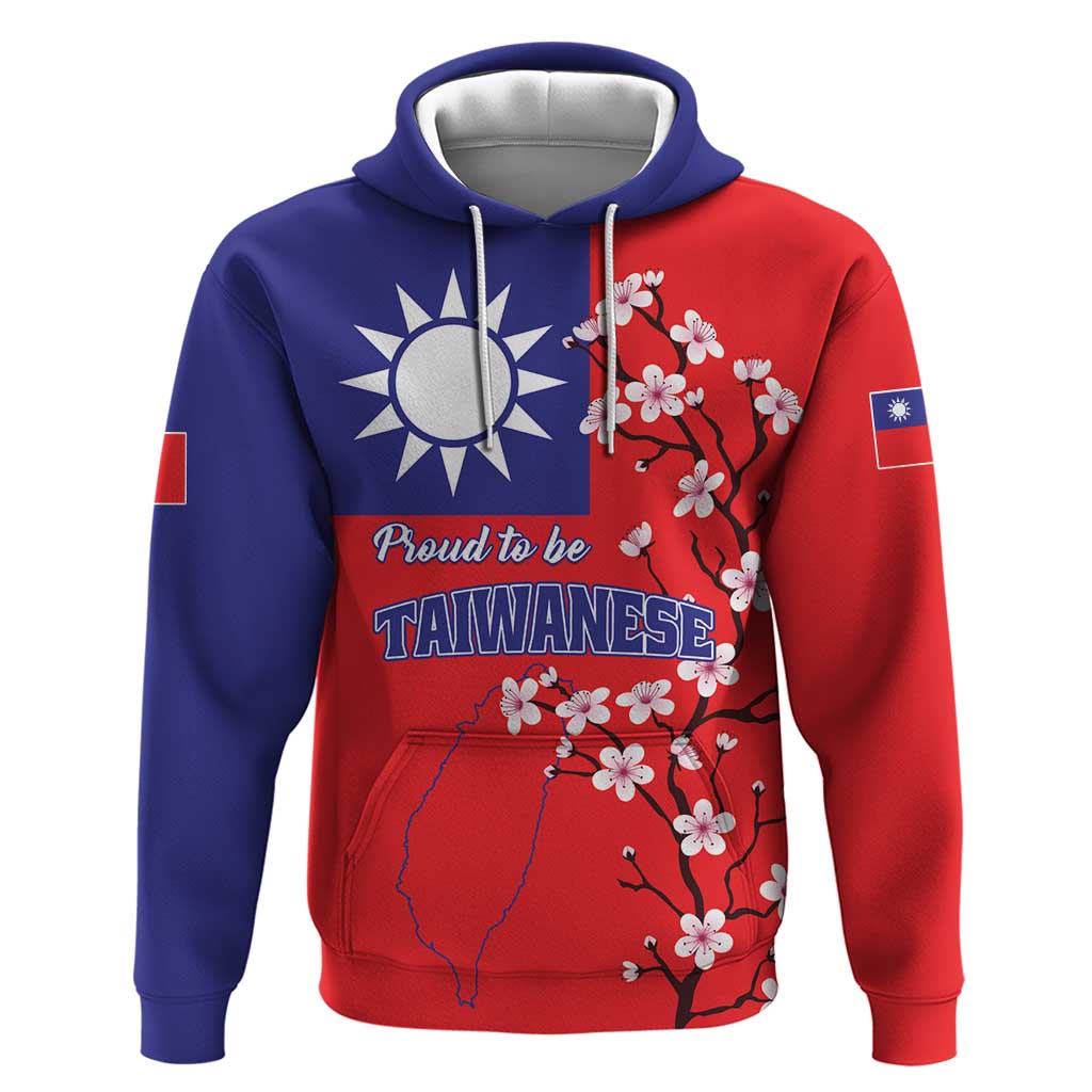 Personalized Proud To Be Taiwanese Hoodie Flag Map Plum Blossom LT01