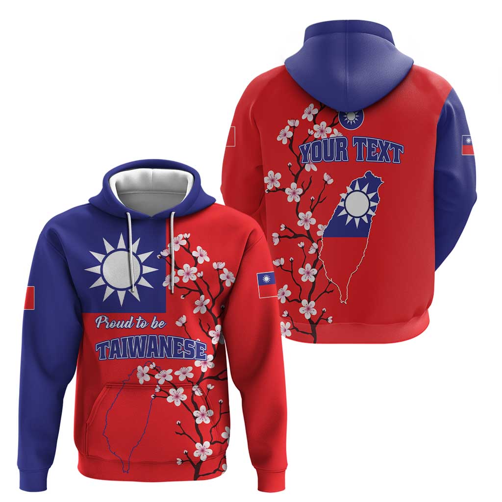 Personalized Proud To Be Taiwanese Hoodie Flag Map Plum Blossom LT01