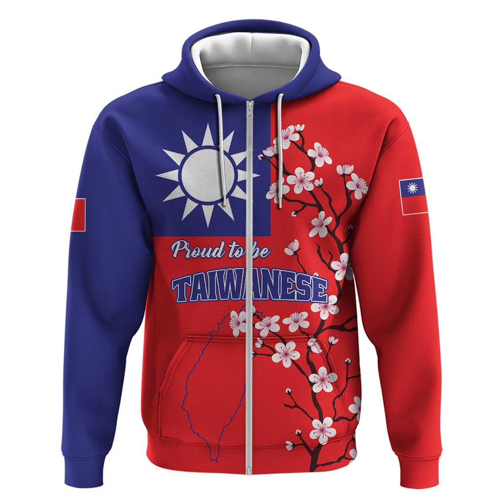 Personalized Proud To Be Taiwanese Hoodie Flag Map Plum Blossom LT01