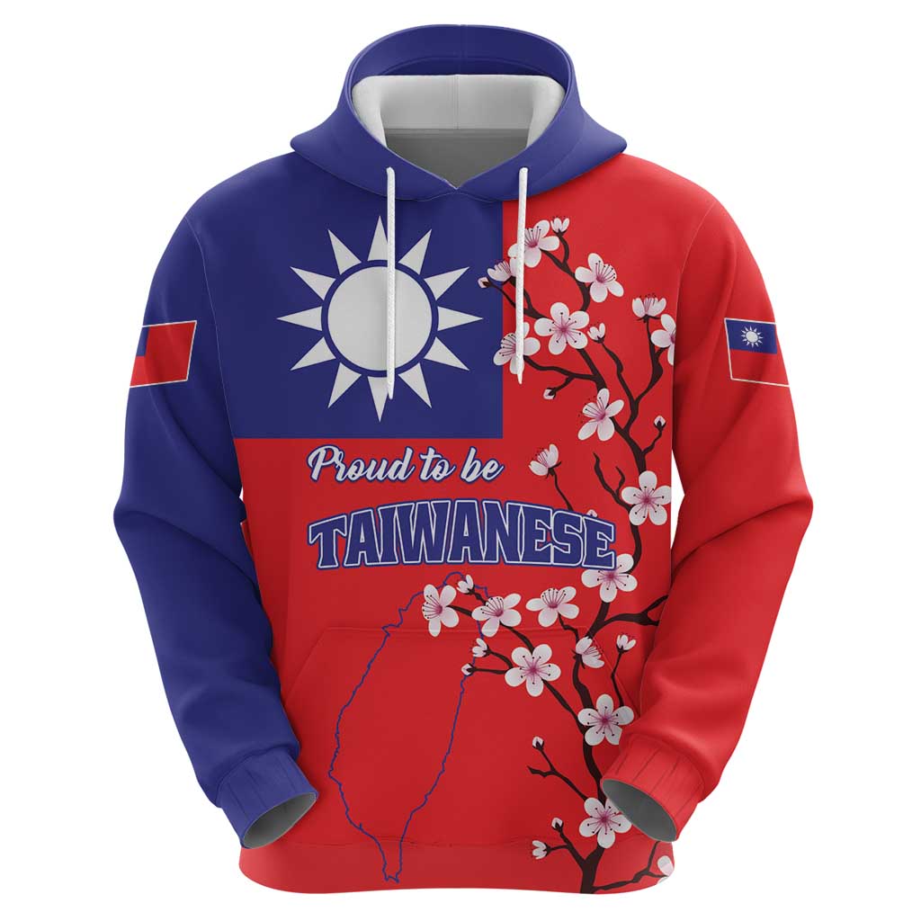 Personalized Proud To Be Taiwanese Hoodie Flag Map Plum Blossom LT01
