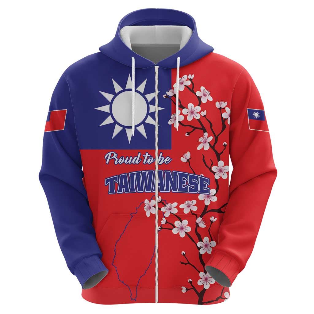 Personalized Proud To Be Taiwanese Hoodie Flag Map Plum Blossom LT01