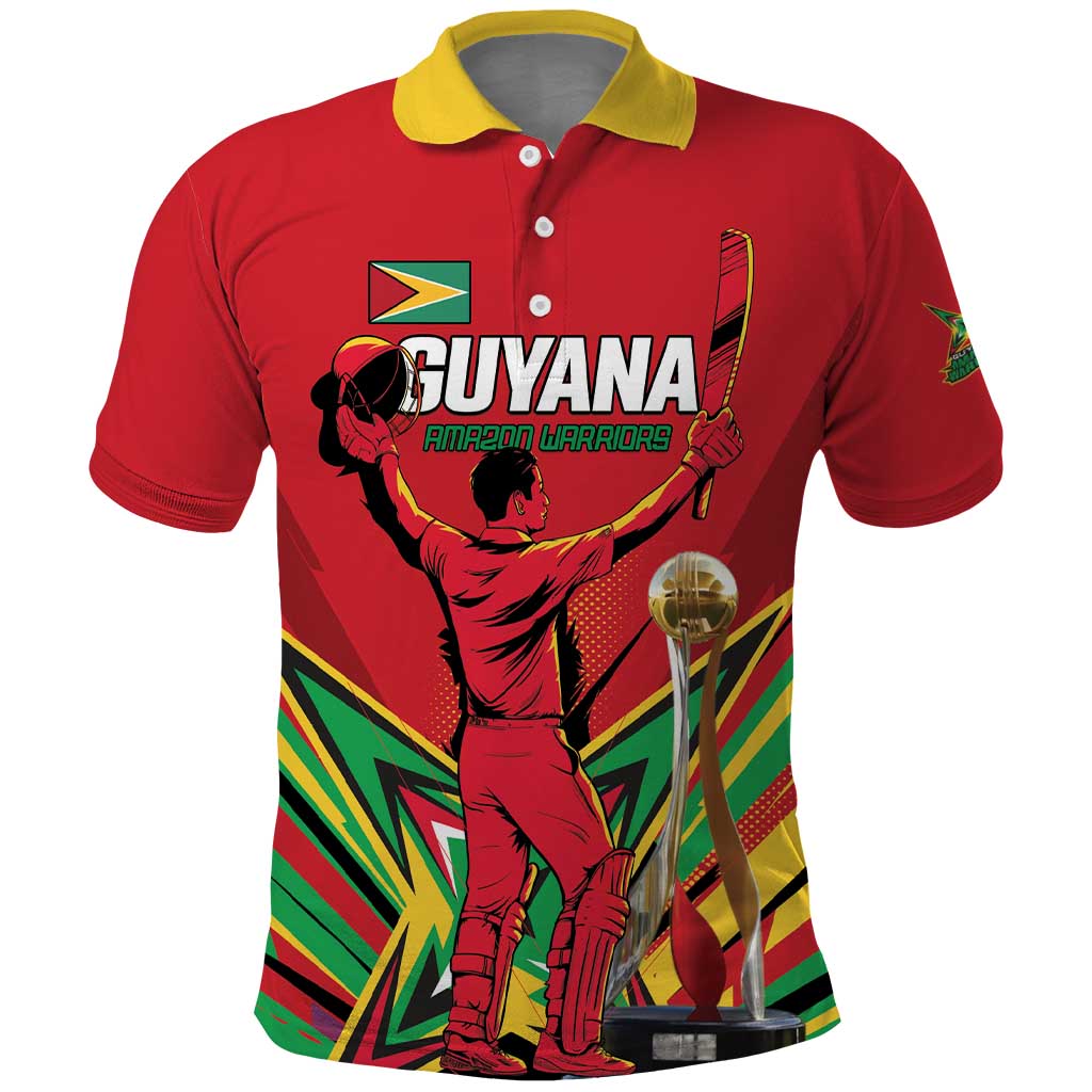 Personalized Amazon Warriors Champion Guyana Cricket Polo Shirt LT01