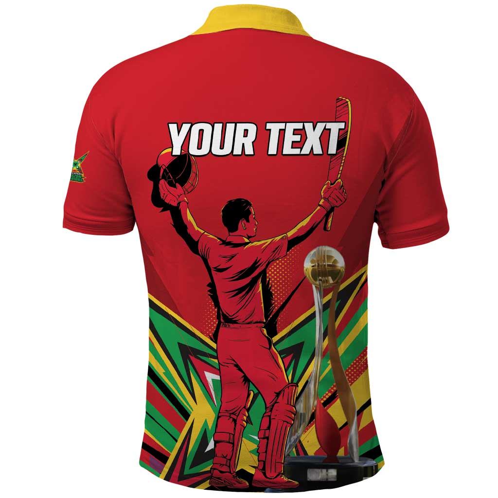 Personalized Amazon Warriors Champion Guyana Cricket Polo Shirt LT01