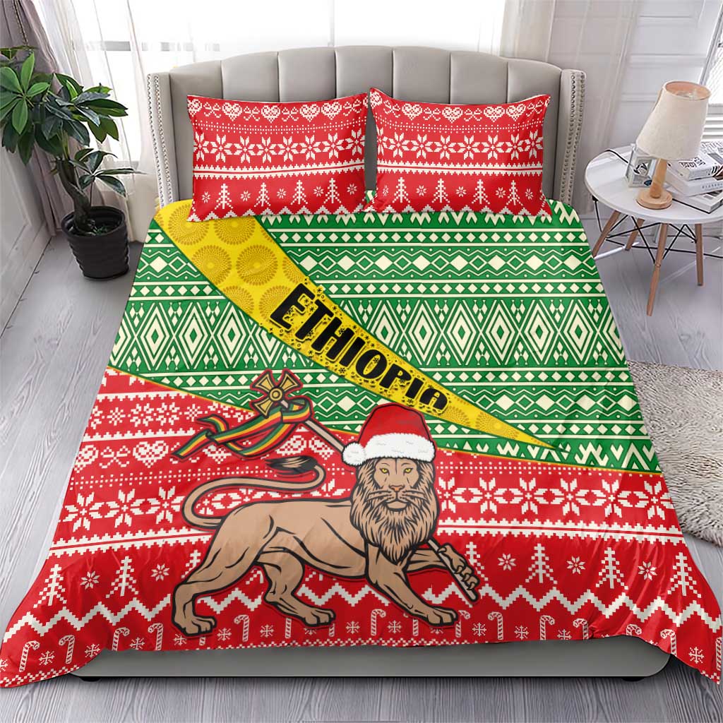 Ethiopia Christmas Bedding Set - Melkam Gena with African Pattern LT01
