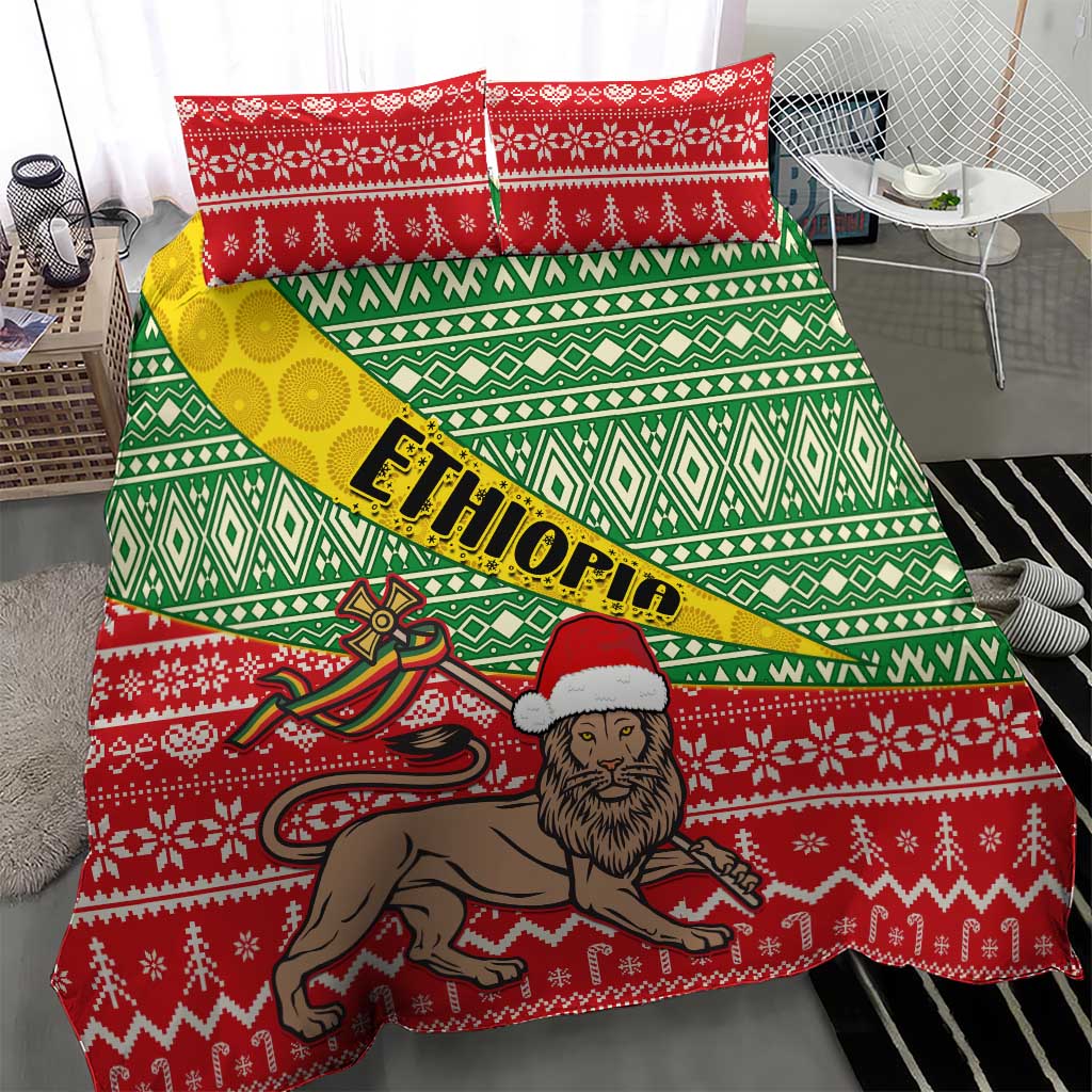 Ethiopia Christmas Bedding Set - Melkam Gena with African Pattern LT01