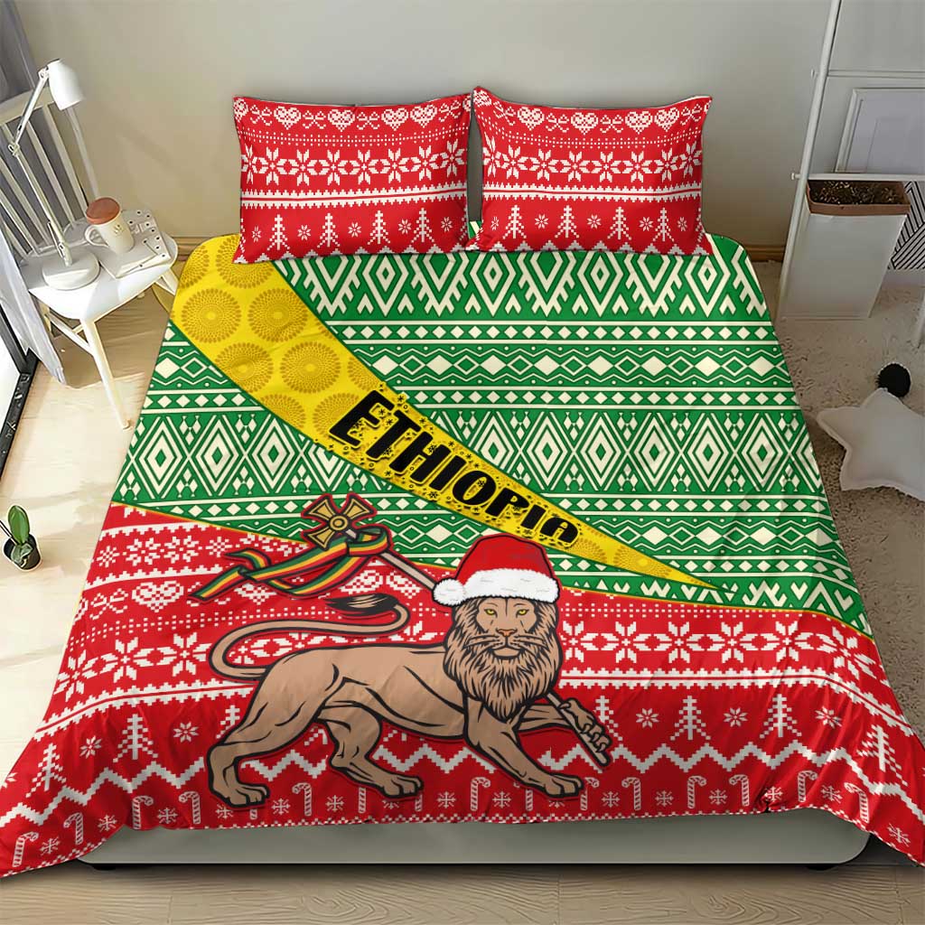 Ethiopia Christmas Bedding Set - Melkam Gena with African Pattern LT01
