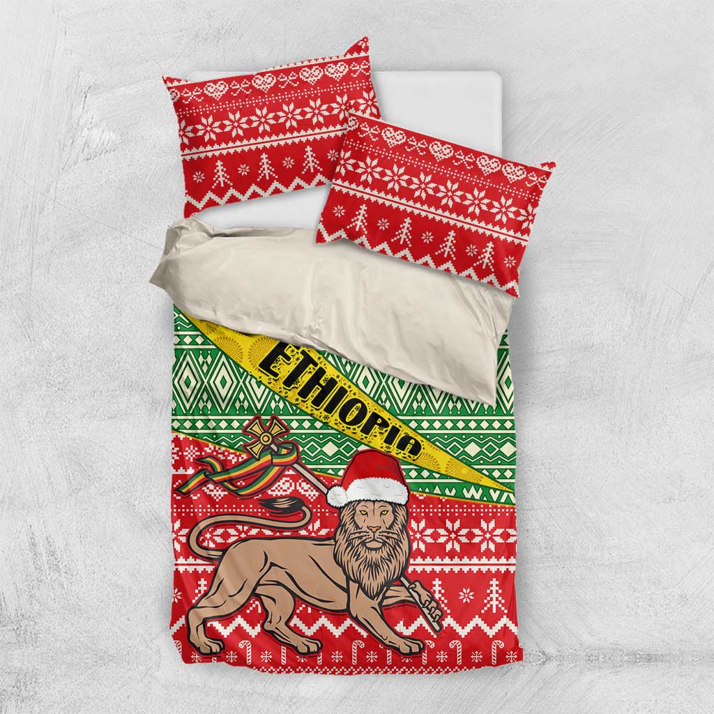 Ethiopia Christmas Bedding Set - Melkam Gena with African Pattern LT01