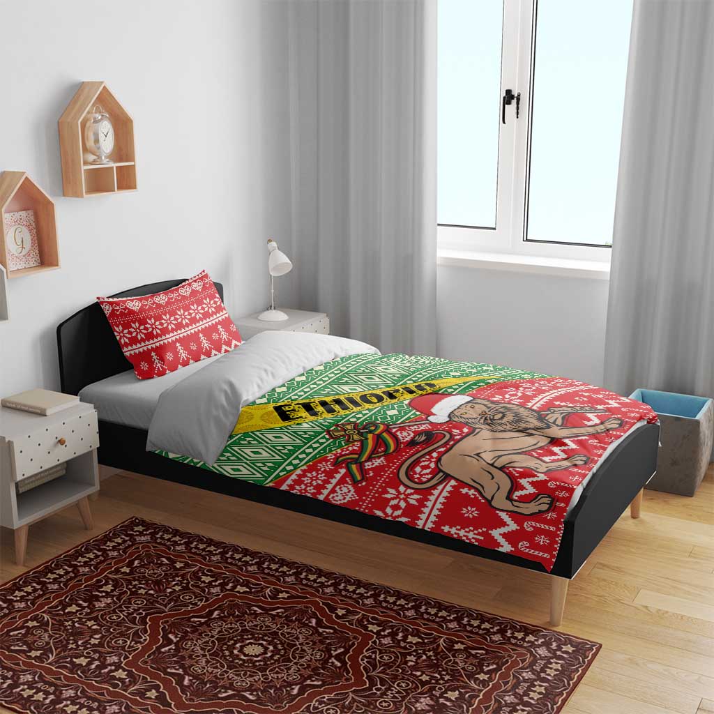 Ethiopia Christmas Bedding Set - Melkam Gena with African Pattern LT01