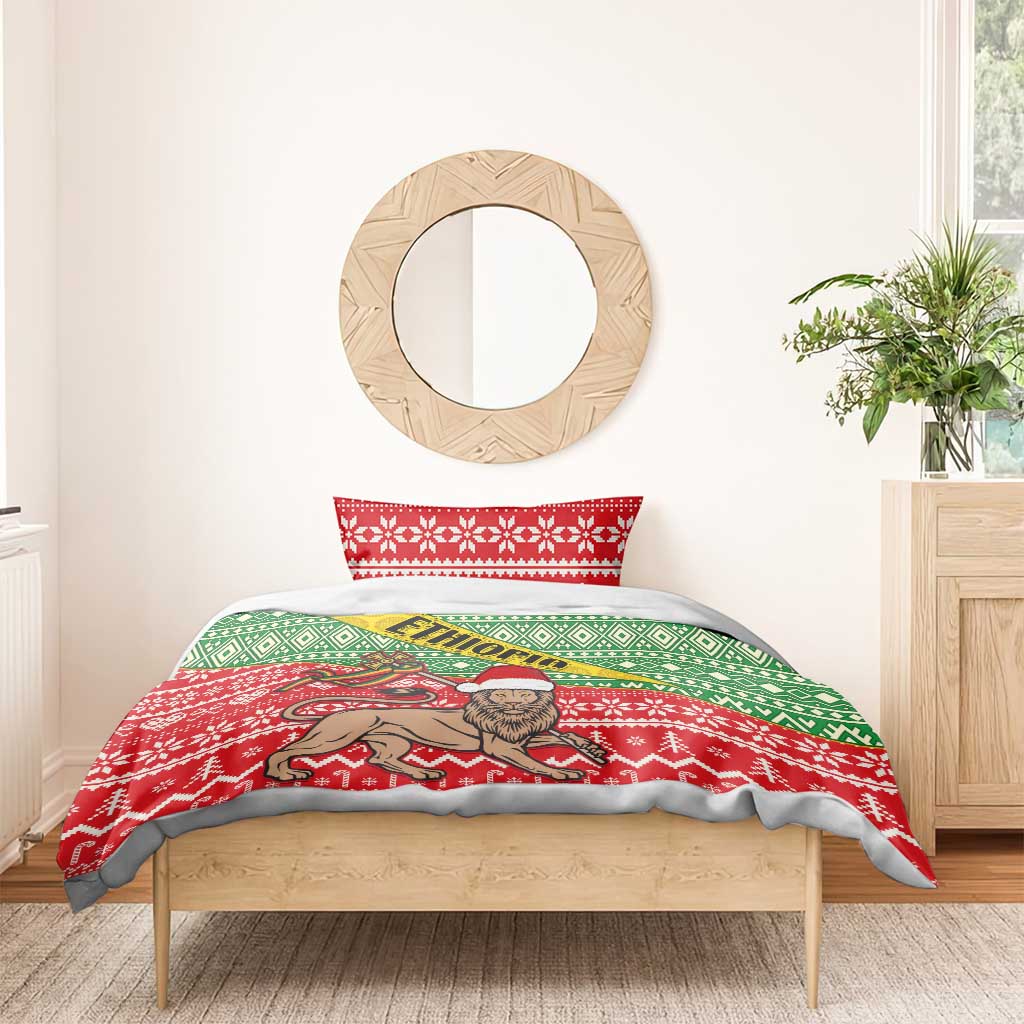 Ethiopia Christmas Bedding Set - Melkam Gena with African Pattern LT01