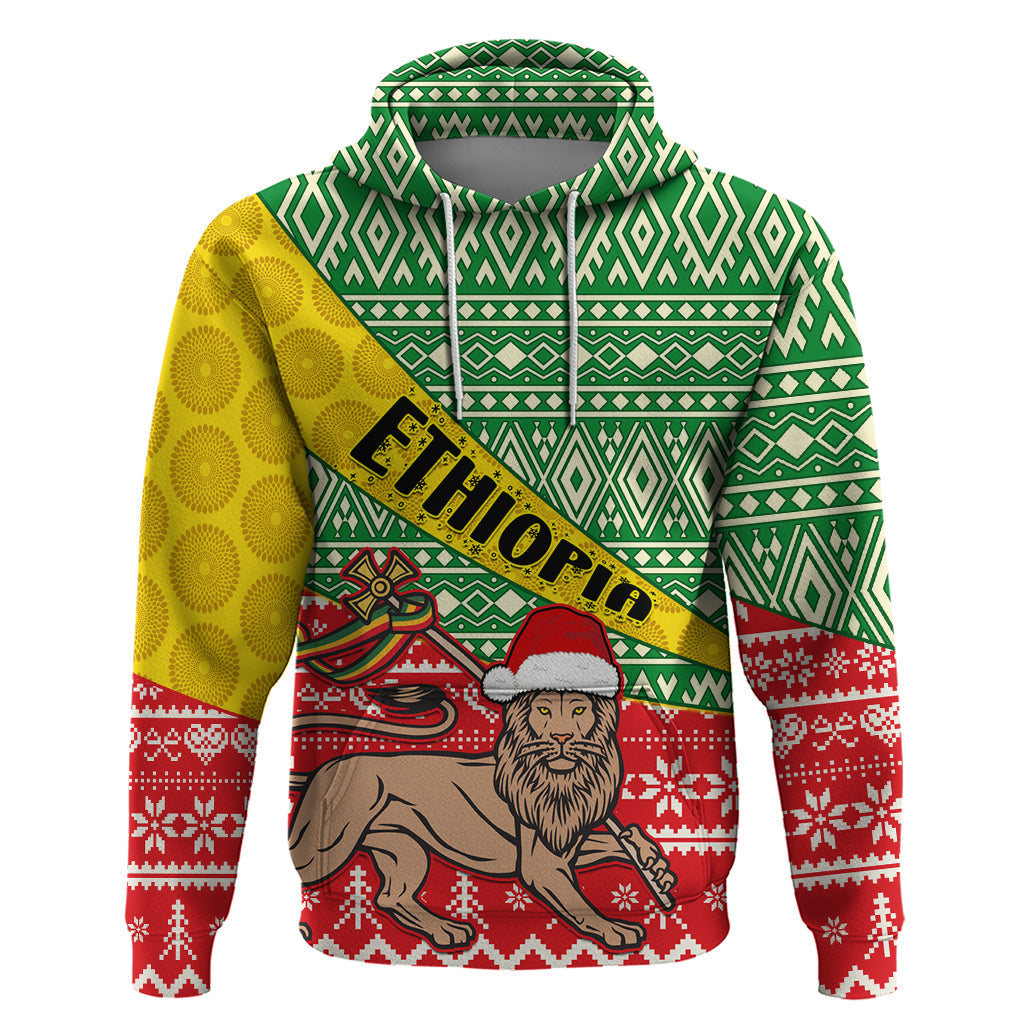 Ethiopia Christmas Hoodie Melkam Gena African Pattern LT01