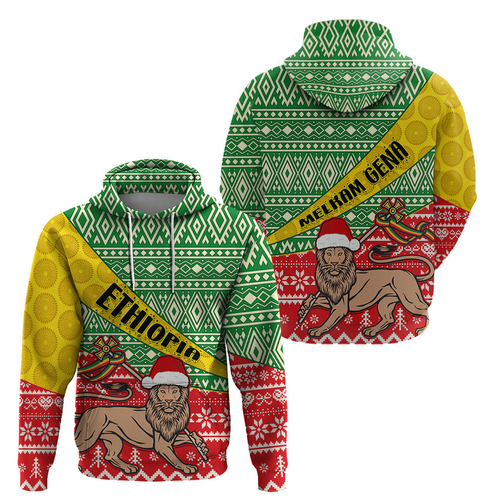 Ethiopia Christmas Hoodie Melkam Gena African Pattern LT01