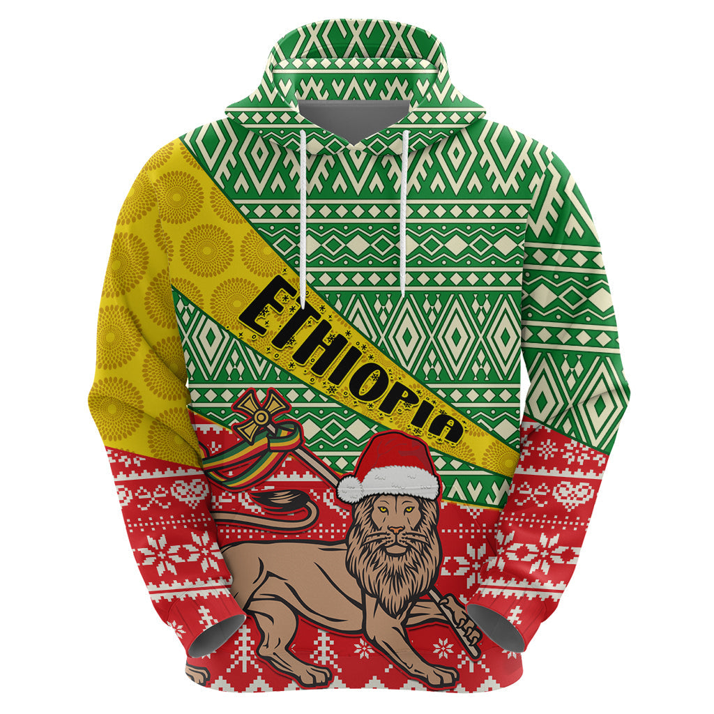 Ethiopia Christmas Hoodie Melkam Gena African Pattern LT01