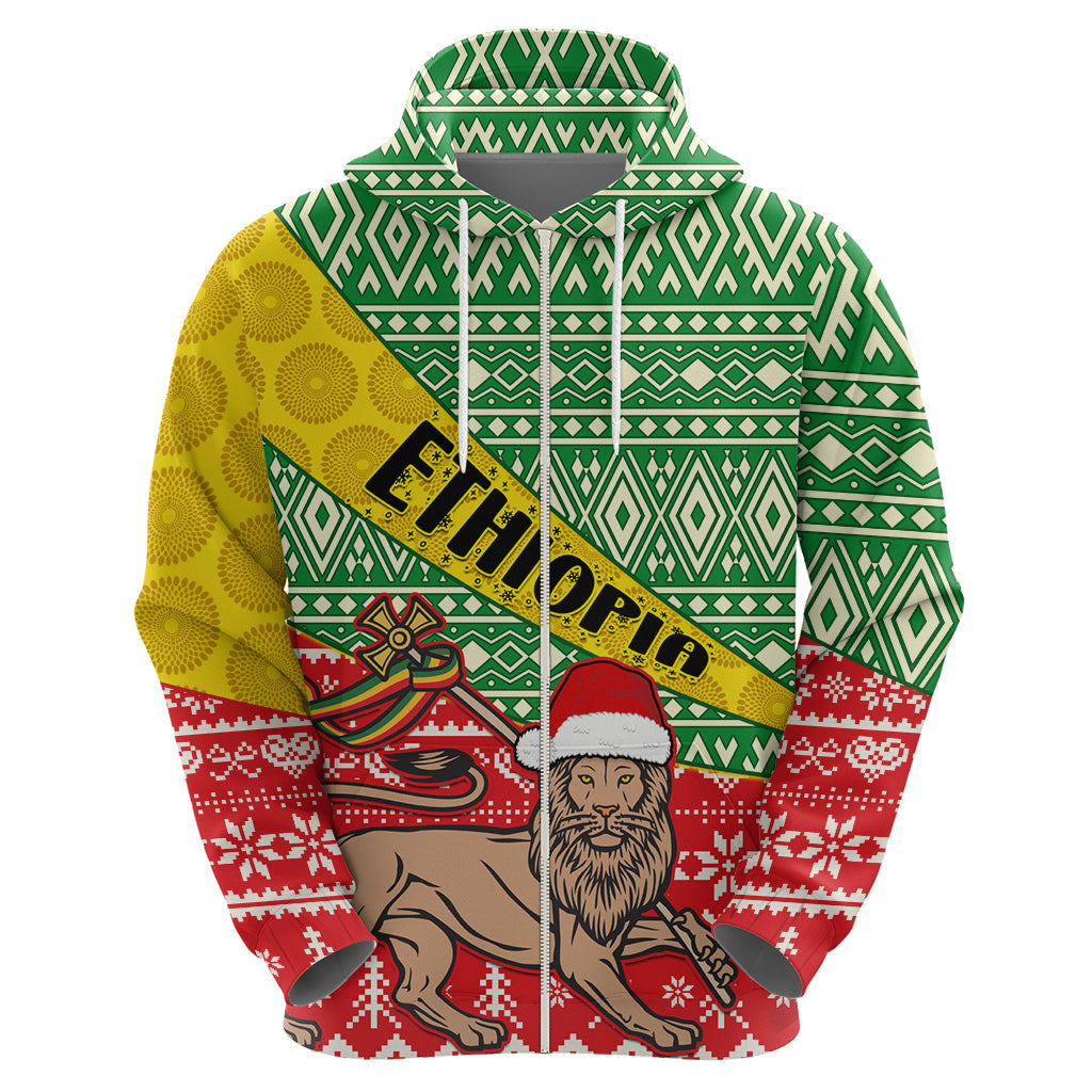 Ethiopia Christmas Hoodie Melkam Gena African Pattern LT01