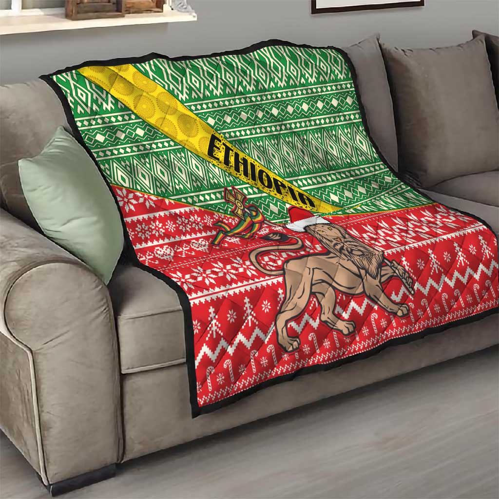 Ethiopia Christmas Quilt - Melkam Gena with African Pattern LT01
