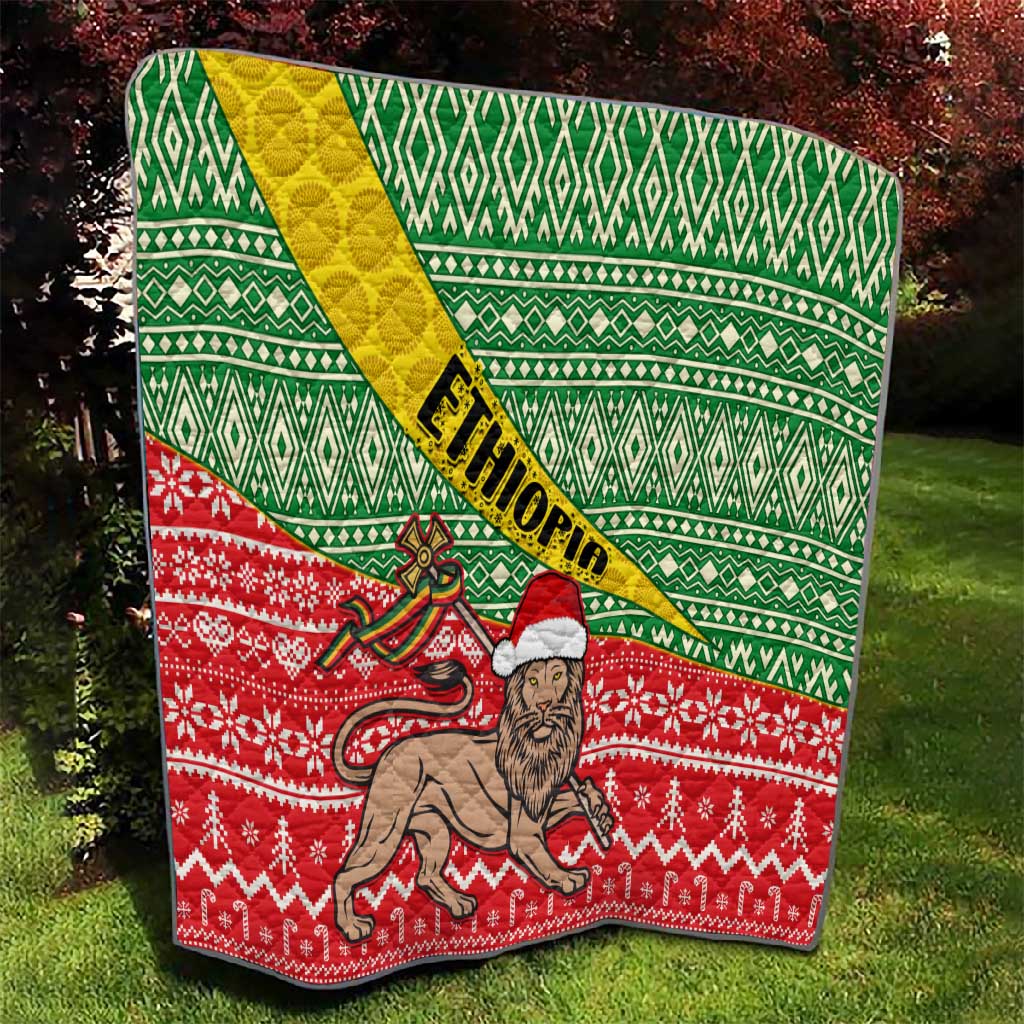 Ethiopia Christmas Quilt - Melkam Gena with African Pattern LT01