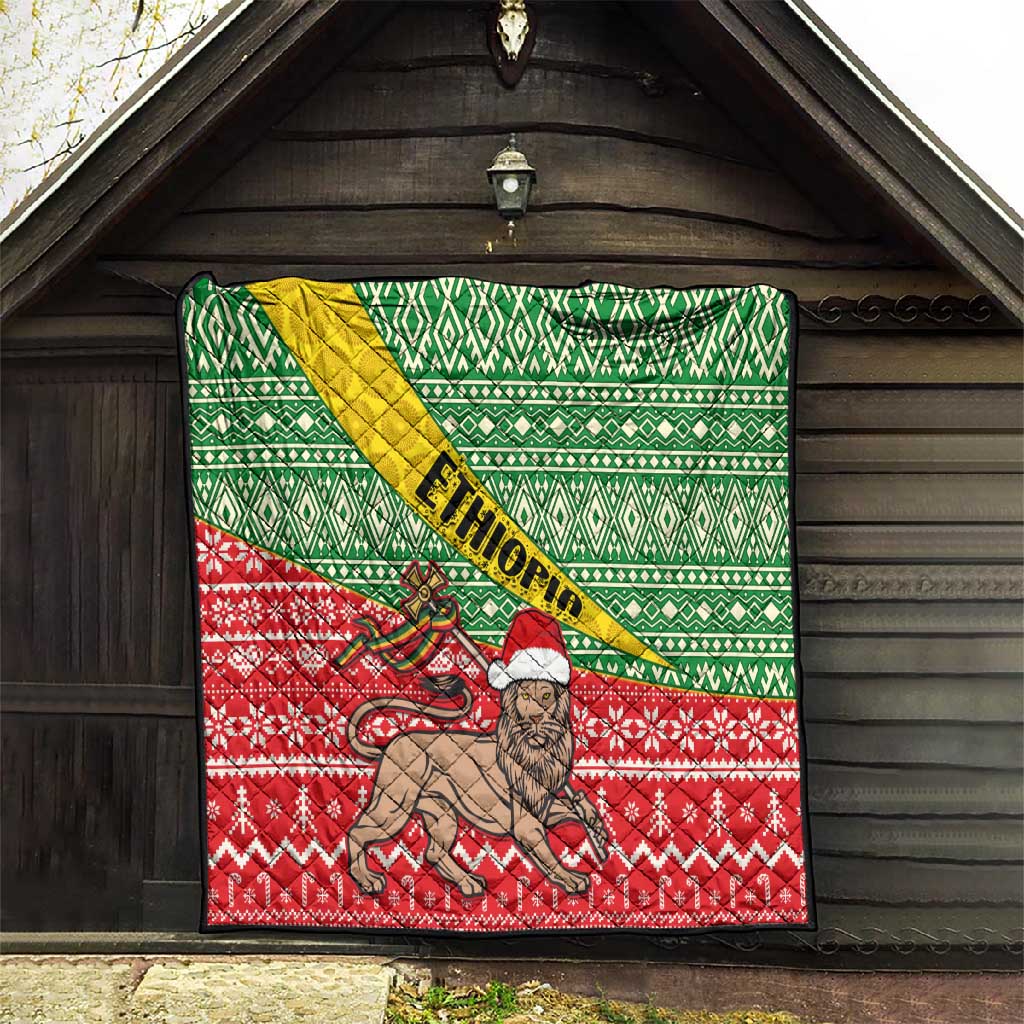 Ethiopia Christmas Quilt - Melkam Gena with African Pattern LT01