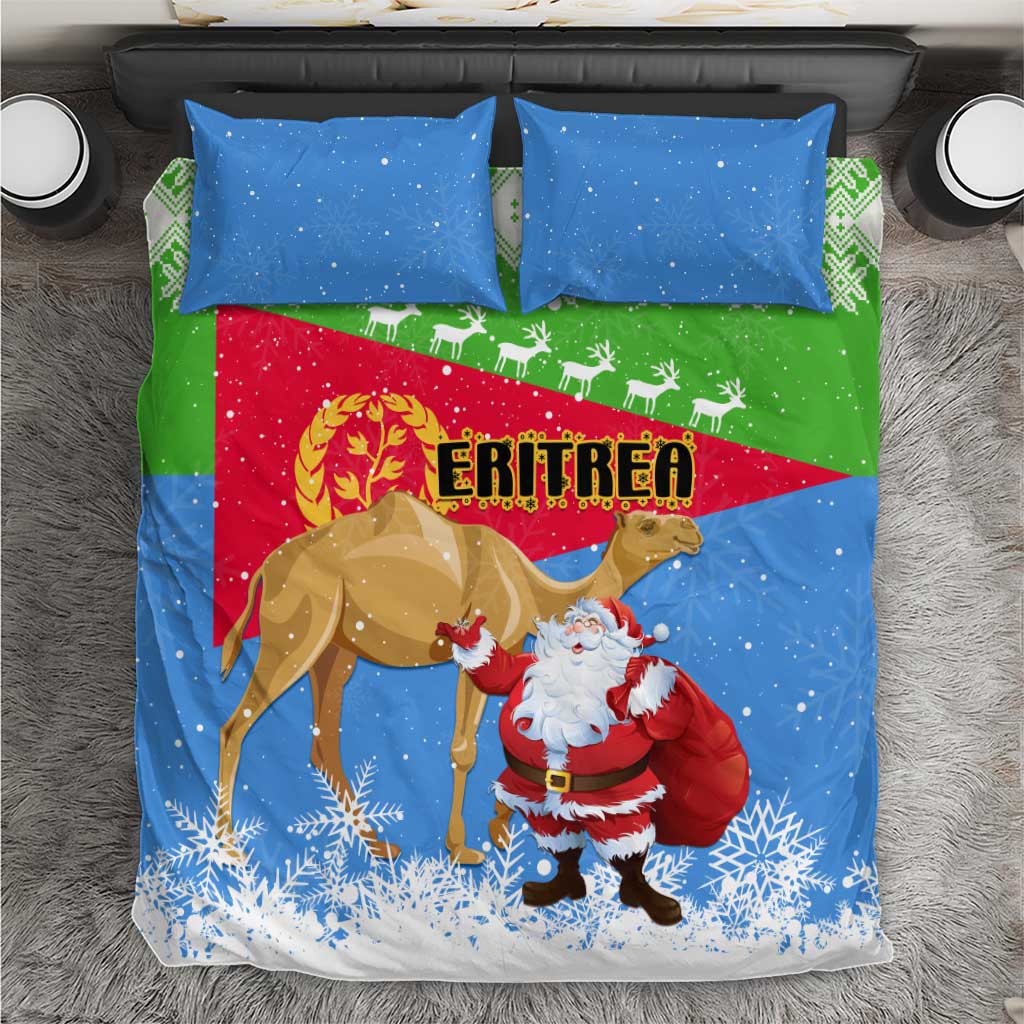 Eritrea Christmas Bedding Set with Santa Claus and Dromedary Camel LT01
