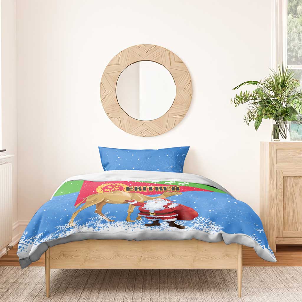 Eritrea Christmas Bedding Set with Santa Claus and Dromedary Camel LT01