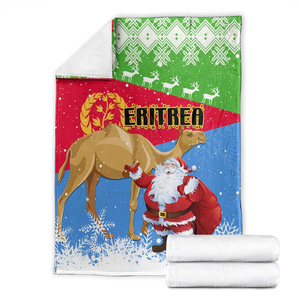 Eritrea Christmas Blanket with Santa Claus and Dromedary Camel LT01