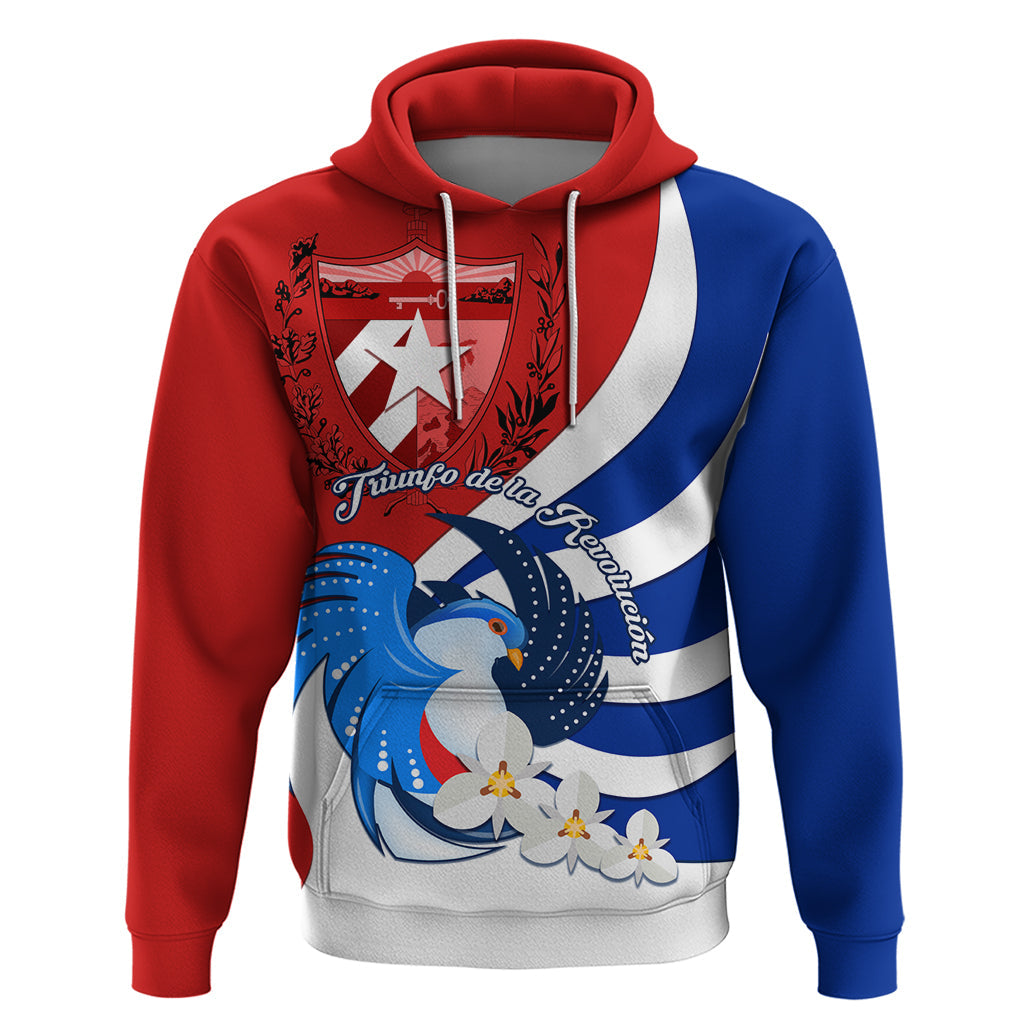 Cuba Liberation Day Hoodie Patria o Muerte Venceremos Tocororo With White Mariposa LT01