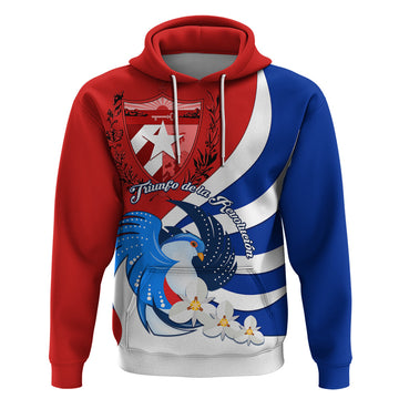 Cuba Liberation Day Hoodie Patria o Muerte Venceremos Tocororo With White Mariposa LT01