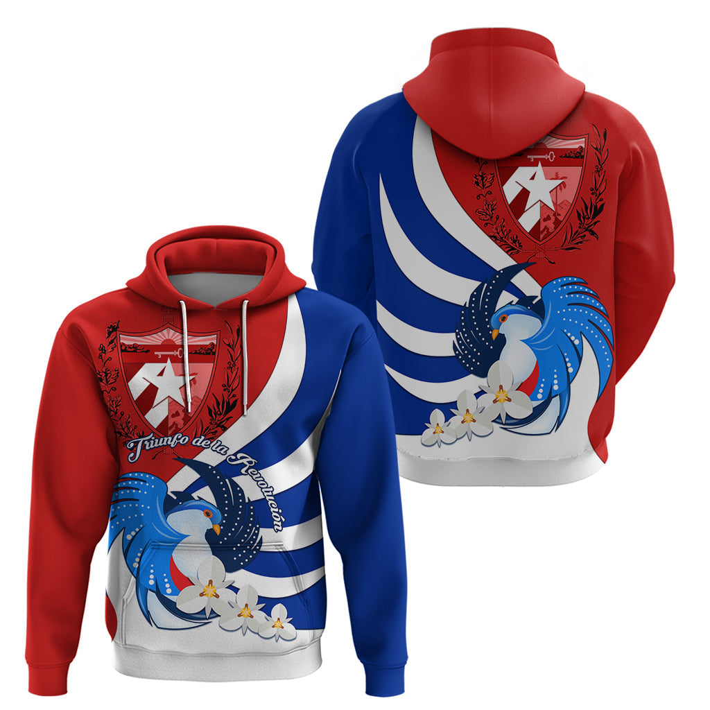 Cuba Liberation Day Hoodie Patria o Muerte Venceremos Tocororo With White Mariposa LT01