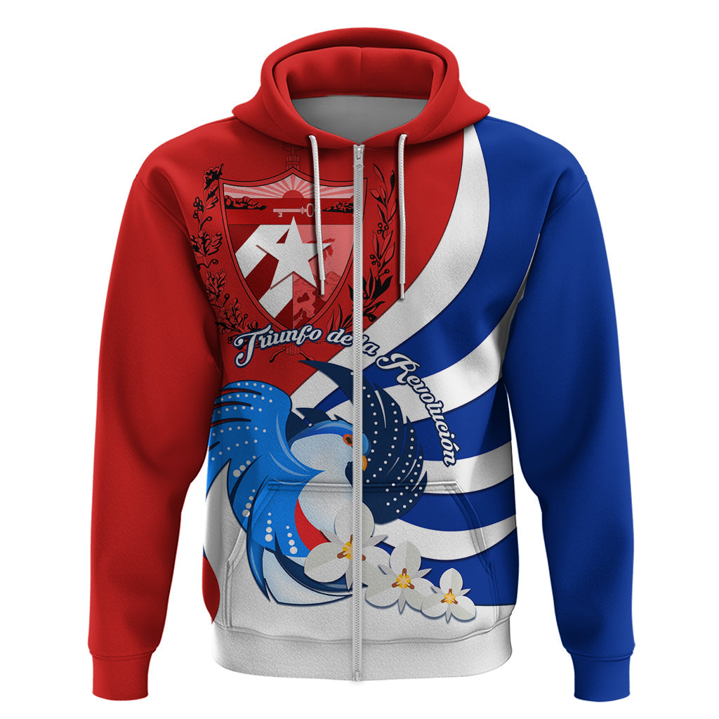 Cuba Liberation Day Hoodie Patria o Muerte Venceremos Tocororo With White Mariposa LT01