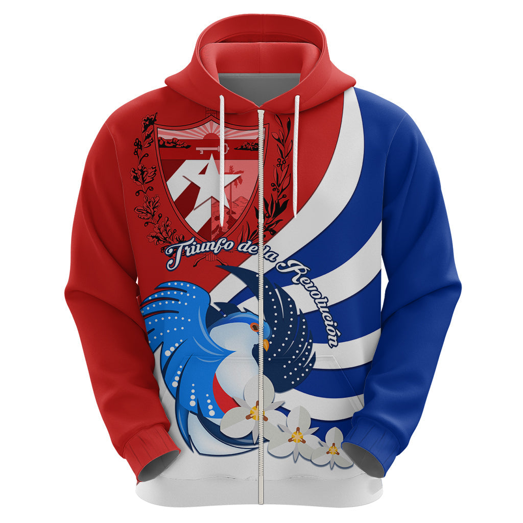 Cuba Liberation Day Hoodie Patria o Muerte Venceremos Tocororo With White Mariposa LT01