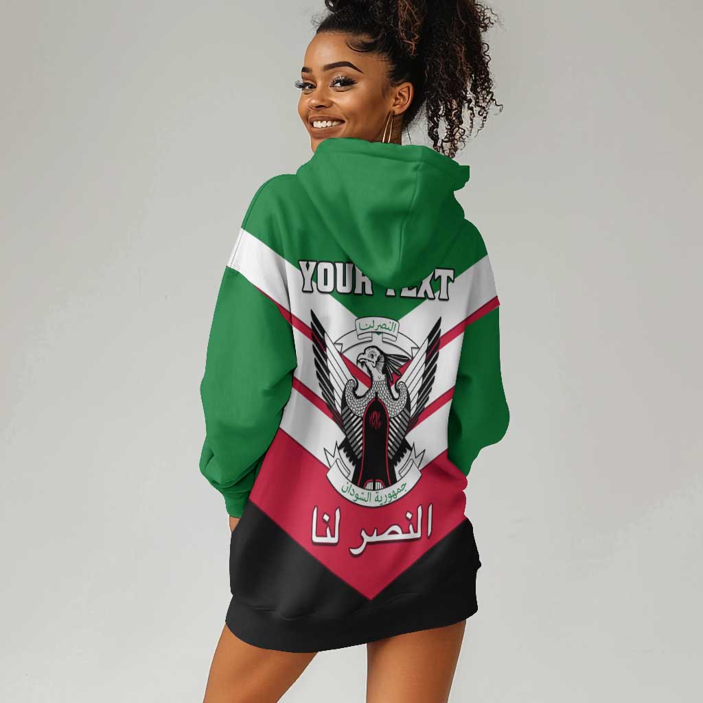 Sudan Independence Day Hoodie Dress with Sudanese Secretary Bird LT01