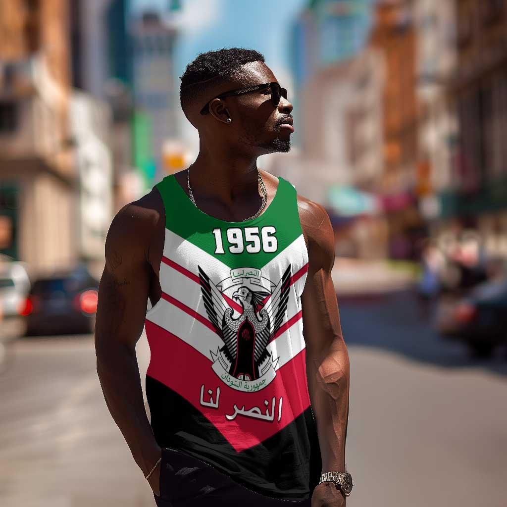 Sudan Independence Day Men Tank Top with Sudanese Secretary Bird LT01