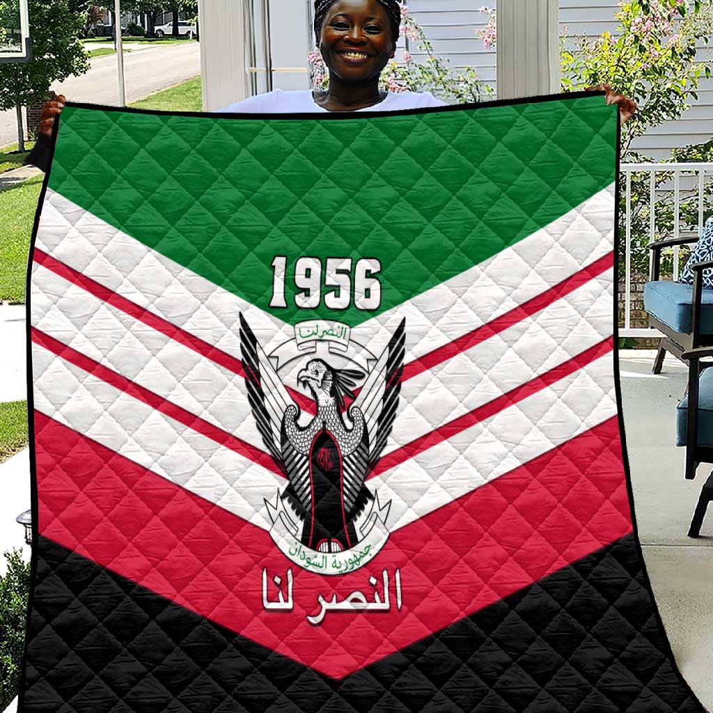 Sudan Independence Day Quilt with Sudanese Secretary Bird LT01
