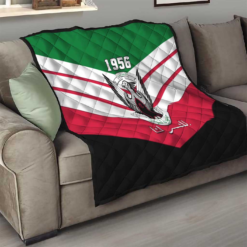 Sudan Independence Day Quilt with Sudanese Secretary Bird LT01