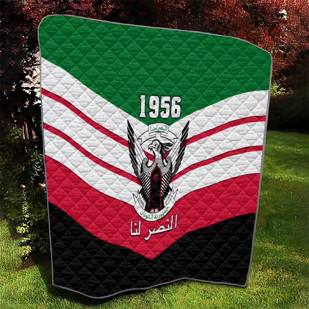 Sudan Independence Day Quilt with Sudanese Secretary Bird LT01