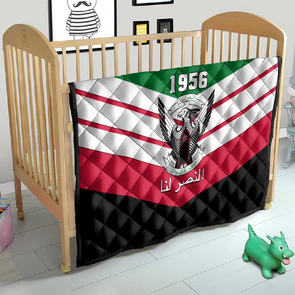 Sudan Independence Day Quilt with Sudanese Secretary Bird LT01