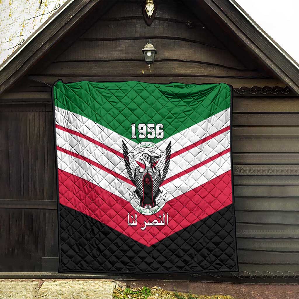Sudan Independence Day Quilt with Sudanese Secretary Bird LT01