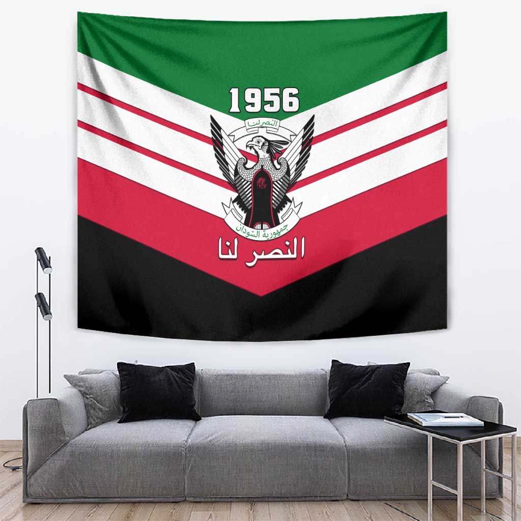 Sudan Independence Day Tapestry with Sudanese Secretary Bird LT01