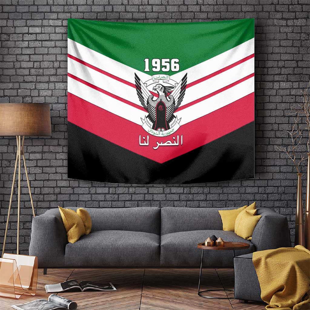 Sudan Independence Day Tapestry with Sudanese Secretary Bird LT01
