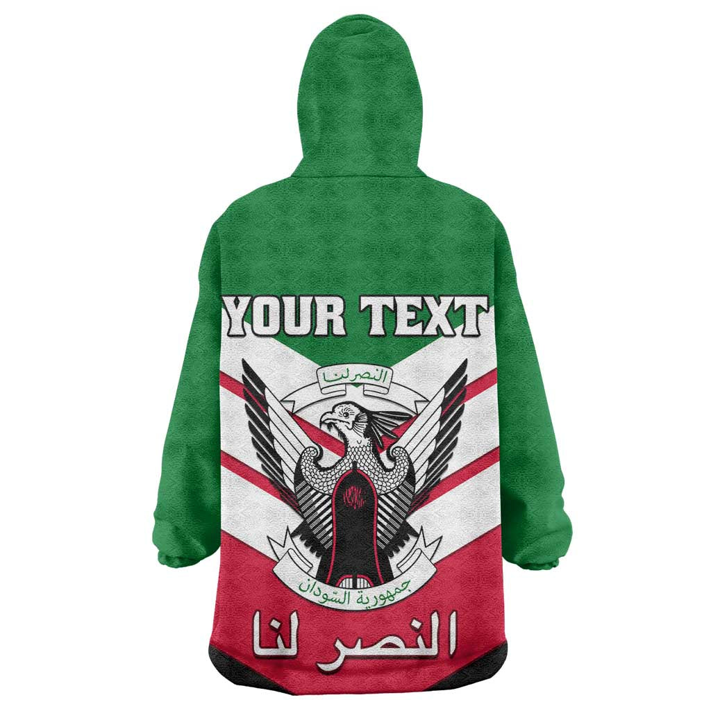 Sudan Independence Day Wearable Blanket Hoodie with Sudanese Secretary Bird LT01