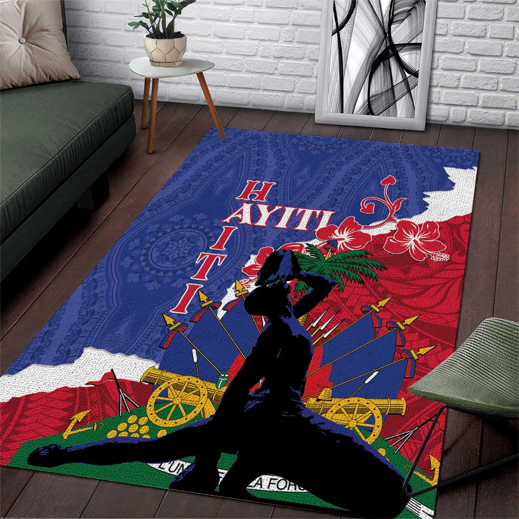Personalised Afro Haiti Le Marron Inconnu Area Rug Dashiki Mix Polynesian Pattern LT01