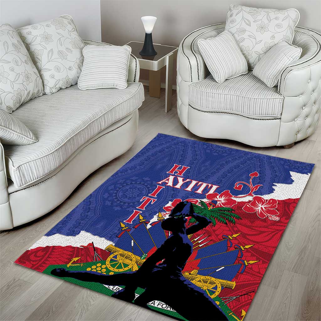 Personalised Afro Haiti Le Marron Inconnu Area Rug Dashiki Mix Polynesian Pattern LT01
